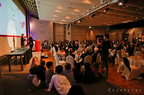 Guests at tables in the hall during the British Invention Awards 2013
