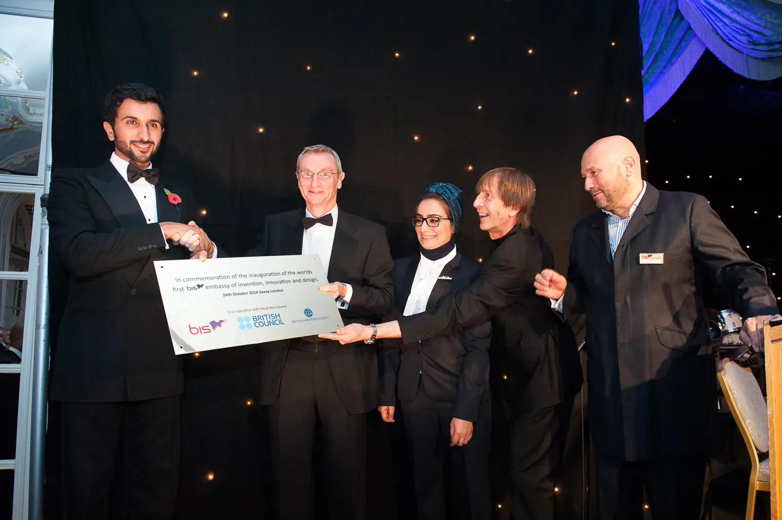 British Council and bis presenting a plaque in 2014