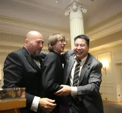 Jeff Wolf OBE with award winners